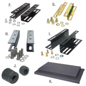 rail kits and mounting hardware